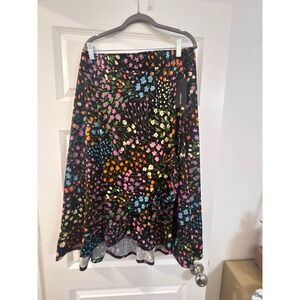 -New- Robert louis floral maxi skirt xl, elastic waist